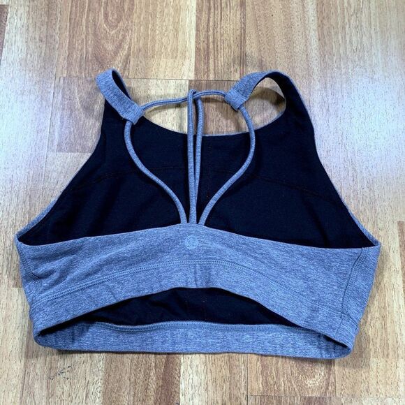 Lululemon Sports Bra Womens Plum Gray Free To Be Zen‎ Strappy Luxtreme Top - Picture 1 of 6